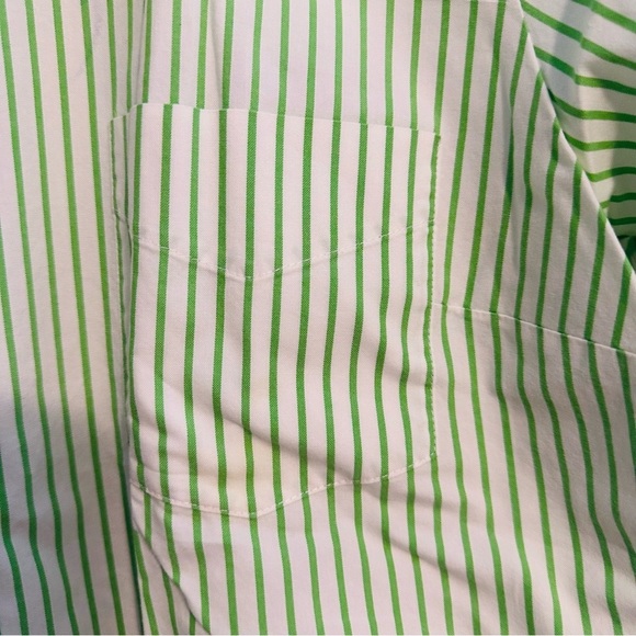 J.Crew White & Green Striped Slim Fit Dress Shirt – Men’s Large - Picture 5 of 9